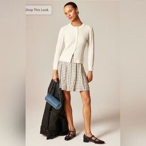 J. Crew pleated prep skirt in foulard print Sz 10